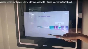 Vercon Smart Bathroom Mirror S20 connect with Philips electronic toothbrush
