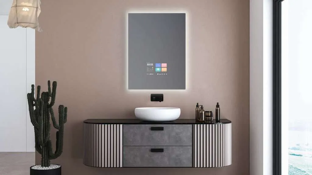 Vercon Bathroom Magic Mirror For Modern Bathroom with Speakers and WiFi Connections