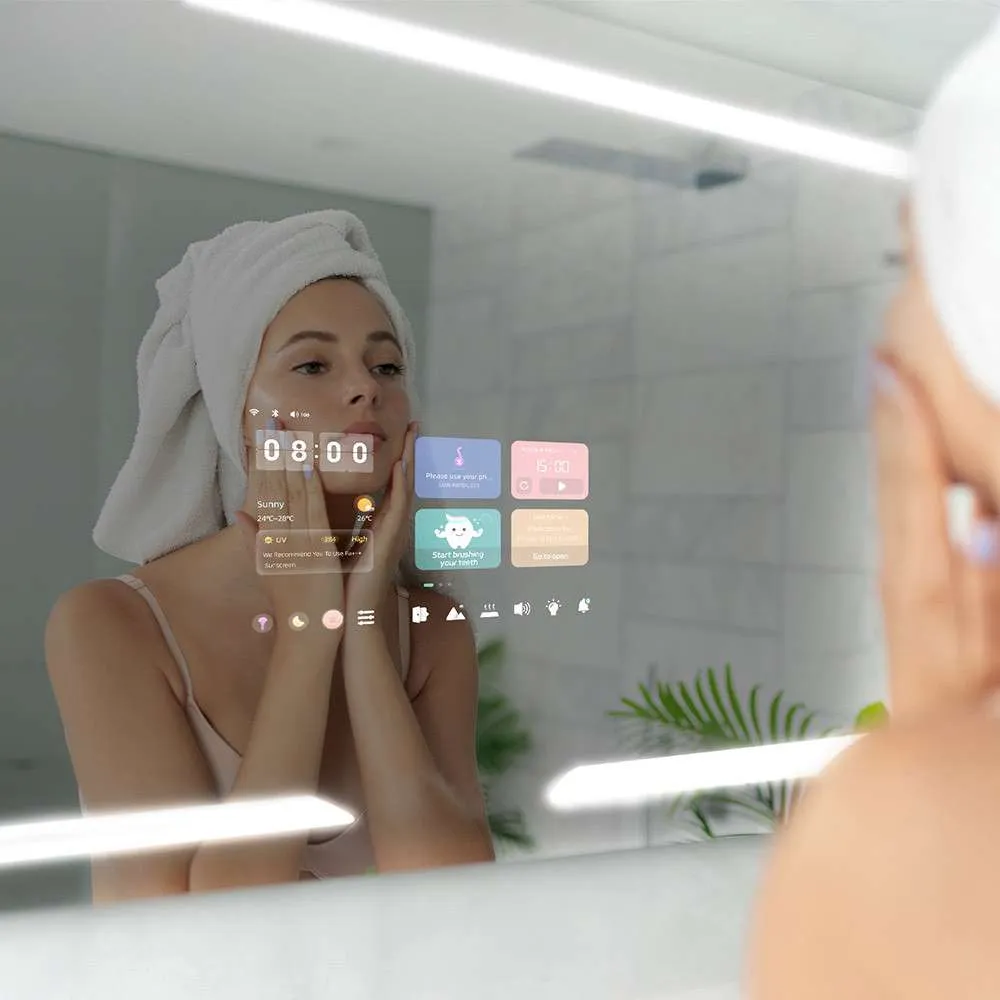 Vercon Smart Bathroom Vanity Mirror With Front Lighting and Auto Defog.