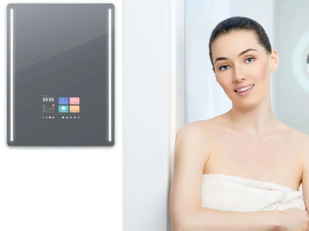 Smart Bathroom Magic Mirror With 21.5 inch display and micro-computer integrated