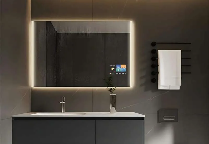 Vercon smart defog mirror powered by Ai ensure your mirror always clean